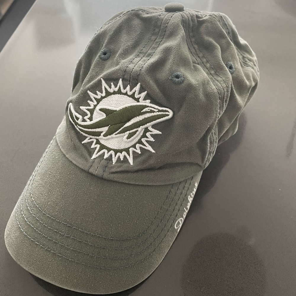Miami dolphins dad hat cap green adjustable army NFL merchandise